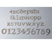 Black Country Metal Works Self-Adhesive Brass Letter R - Rustic Copper Plated - 1.5" Height