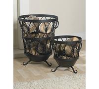 Black Country Metal Works Sherwood Knot Fireside Log Basket - Large