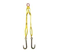 BLACK COUNTRY ROPE AND LIFTING LTD - Webbing Winch Brothers - 1.5m Long - Heavy Duty J Hooks - Polyester Recovery Straps - 2 Leg - Universal Fit - Yellow