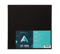Black Cover Hard Bound Sketch Book- 7x7 Inch Square by FineArtStore