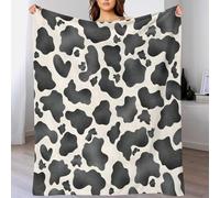 Black Cow Spot Farm Animal Throw Blanket 3D Printed Fleece Throw Blankets Plush Lightweight Kids Gift Couch Bed Sofa Nursery Soft Fuzzy Machine Washable Original Concept 40x50inch(100x130cm)