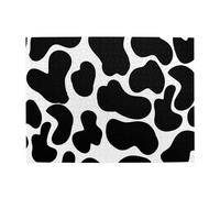 Black Cow Spots Animal Print,500 Pieces Puzzles for Adults-Wooden Jigsaw Puzzle for Adults Elderly