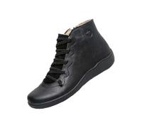 Black cowboy bootsAnkle Boots for Women Uk leather wide-footed orthopedic shoes, anti-level ankle boot, comfortable and slippery, mid-century ladies' Bootieswomen's mid calf boots