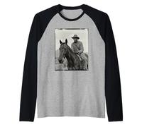 Black Cowboy Pride Western History Vintage Rider Women Men Raglan Baseball Tee