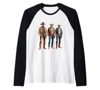 Black Cowboy Roots Strong and Free Design Raglan Baseball Tee
