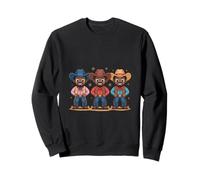 Black Cowboy Roots Strong and Free Design Sweatshirt