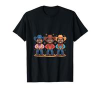 Black Cowboy Roots Strong and Free Design T-Shirt