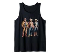 Black Cowboy Roots Strong and Free Design Tank Top