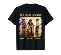 Black Cowboy Western Rodeo Melanin Black History Texas Men T-Shirt