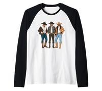 Black Cowboys - Melanin Cowboy Western Rodeo Rancher Raglan Baseball Tee