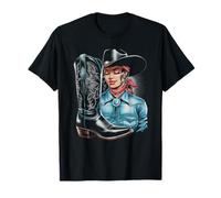 Black Cowgirl African American Western Country Texas Rodeo T-Shirt