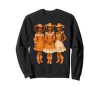 Black Cowgirl Afro American Melanin Coquette Country Rodeo Sweatshirt