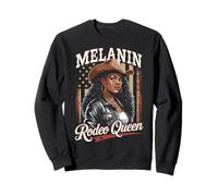 Black Cowgirl Sexy Texas American Flag Melanin Rodeo Queen Sweatshirt