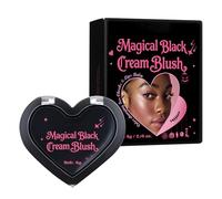 Black Cream Blush, Velvet Finish, Lightweight, 5.7 * 5.7 * 1.5cm, Multi Balm Magic Temperature Change Blush Gel, Black Color Changing Cheek Tint, Long-Lasting Glow, for Women