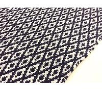Black Cream Modern Contemporary Geometric Kilim Rugs Handmade Recycled Cotton and Jute Fringed Eco friendly Various Sizes (Medium 90x150cm - (3'x5'))