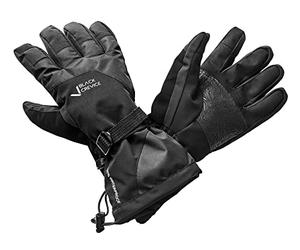 Black Crevice Adult Ski Gloves, Waterproof, Black, L