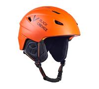 Black Crevice Adult Ski Helmet Stripe, Matt Orange/Black, M