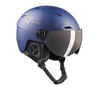 Black Crevice Kirchberg Ski Helmet with Visor Navy, M (54-57 cm)
