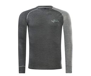 Black Crevice Men's Merino Wool Long-Sleeved Shirt