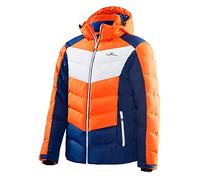 Black Crevice Men's Ski Jacket, mens, Ski jacket., Orange/Blue/White, 58 (EU)