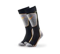 Black Crevice Men's Ski Socks 1 Pair Black/Orange, 31-34