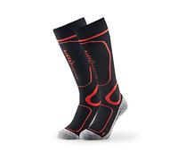 Black Crevice Men's Ski Socks 1 Pair Black/Red 43-46