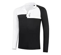 Black Crevice Men's Zip Functional Shirt Vest, White/Black, XXL