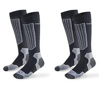 Black Crevice Merino Ski Socks, Black/White, 39-42