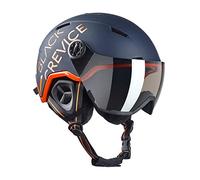 BLACK CREVICE Vail Ski Helmet with Visor in Pilot Style I Ski Helmet Men and Women I Ski Helmet Made of Polycarbonate I Breathable Ski Helmet I Size Adjustable