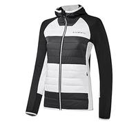 Black Crevice Women's Damen wattierte Hybrid Jacke Jacket, Schwarz/Weiß, 38