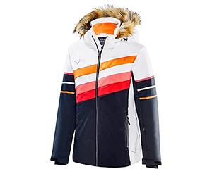 Black Crevice Women's Ski Jacket, Women's Winter Jacket in and Sizes, Wind and Waterproof Women's Functional Jacket, Women's Winter Outdoor Jacket with Hood with Faux Fur Trim,