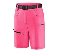 Black Crevice Women's Trekking Shorts Hiking, Pink/Steel Blue, 10