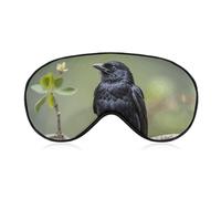 Black Crow Birds on A Branch Eye Mask Sleep Mask Eye Masks for Sleep Sleep Masks for Women Men Sleeping Mask Travel Eye Mask Sleep Mask Blackout Funny Sleep Mask Cute Sleep Mask
