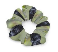 Black Crow Birds on A Branch Hair Scrunchies for Women No Damage, Soft Elastic Hair Ties with Fashionable Printed Patterns, Satin Scrunchy Hairbands for Ponytail, Bun, Workout & Sleep