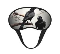 Black Crow Birds On A Branch Print Adjustable Eye Cover for Sleeping, Comfortable, Pressure-Free and Breathable Sleeping Masks