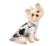 Black Crow Birds On A Branch Print Dog Cat T-Shirt, Cute Breathable Tank Top For Small Puppy Kitten Indoor Outdoor Wear