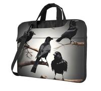 Black Crow Birds On A Branch Print Lightweight Versatile Office Work Bag Stylish And Functional Laptop Bag Women Men