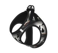 Black Crow Birds On A Branch Print Reflective Pet Leash Vest For Small Dogs & Cats, Adjustable Outdoor Walking Hiking Vest