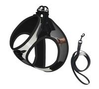 Black Crow Birds on a branch printing Puppy Harness, Dog Harness and Leash Set, Soft Mesh Reflective Breathable Lightweight Vest-Style