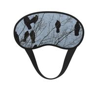Black Crow Birds Print Adjustable Eye Cover for Sleeping, Comfortable, Pressure-Free and Breathable Sleeping Masks