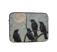 Black Crow Birds Print Laptop Sleeve 12 inch, Ultra-Thin Computer Bag Notebook Computer Tablet Laptop Bag for Office Daily Commute