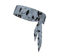 Black Crow Birds Sports Head Tie - Dry Head Tie - Unisex Sweatband - Ideal for Running, Football, Tennis