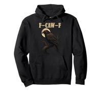 Black Crow F-Caw-F Full Moon Gothic Black Bird Adult Humor Pullover Hoodie