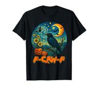 Black Crow F-Caw-F Vincent Van Gogh Art Witch Moon Halloween T-Shirt