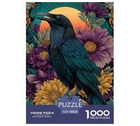 Black Crow Jigsaw 1000 Pieces for Adults Challenge Toy Skull Impossible Puzzle Educational Games Home Decoration 38x26cm/1000pcs