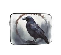 Black Crow Laptop Sleeve for Women Men, 15 Inch Waterproof Laptop Bag Lightweight Notebook Computer Cover Bag