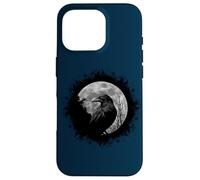Black Crow Mystical Raven at Full Moon Case for iPhone 16 Pro