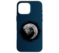 Black Crow Mystical Raven at Full Moon Case for iPhone 16 Pro Max