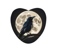 Black Crow on Full Moon Car Air Freshener Hanging, Long Lasting Scented Car Aromatherapy Tablets, Love form Fragrance Scented Cards for Vehicles, Bedroom, Wardrobe Black-style