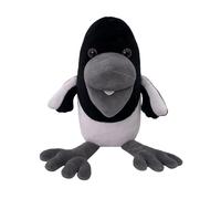 Black Crow Plush - 8.6inch Soft Cartoon Stuffed Animal, Steve and Maggie Magpie Crow Plush Toy | Educational Kids Toy for Christmas, Halloween, Birthday, Home Decoration